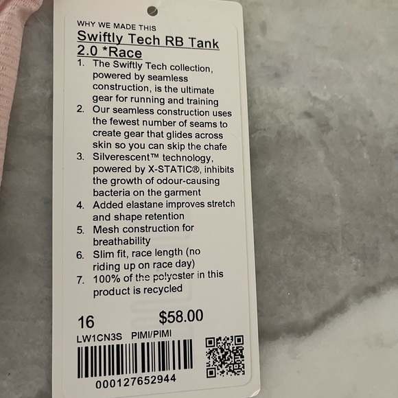 NWT Swiftly Tech Racerback Tank Top 2.0  Race SZ 16 SOLD OUT ONLINE! Pimi - Picture 2 of 4